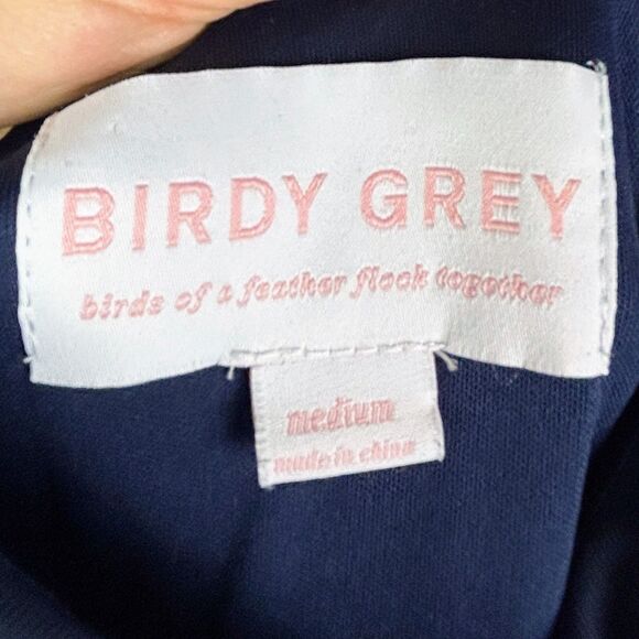 Birdy Grey Chiffon Dress Navy Blue Floor Length Maxi Bridesmaid Ball Gown Prom M - Picture 14 of 16